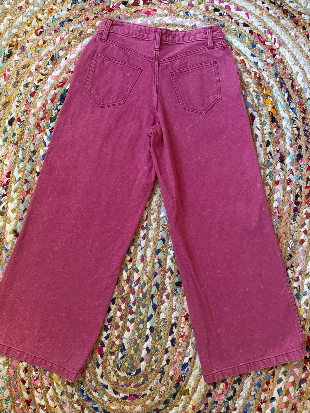 Women's Pink Wide-Leg Pink Utility Pants - Picture 4 of 7